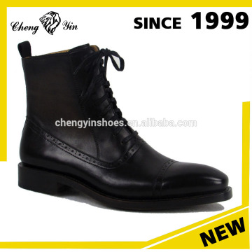 Fancy Germany Design dress boots soft black leather boots for men