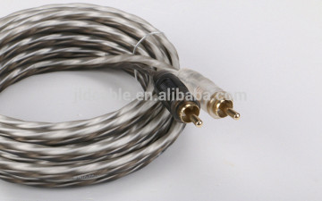 from jld audio subwoofer RCA cable black transparent jacket with 30%CCA wire RCA cable