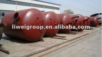 Rubber lining container