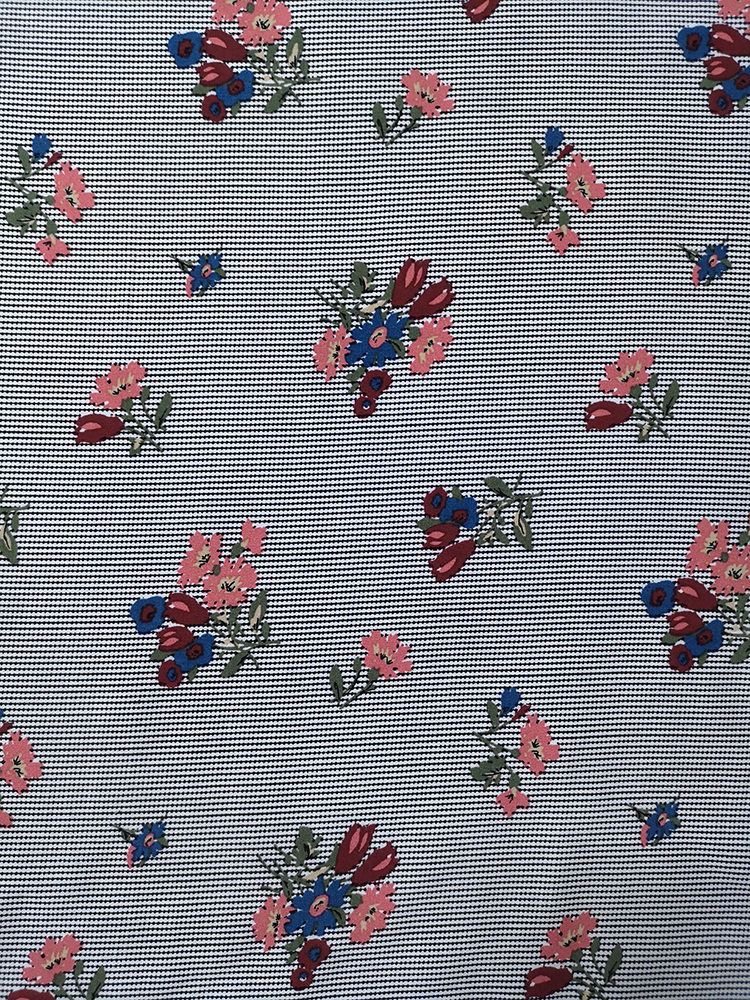 Texture Flower Rayon Voile 60S Printing Woven Fabric