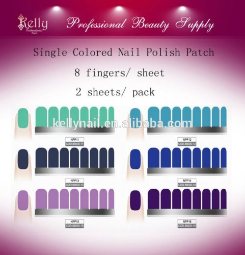 Strong Adhensive Long Lasting No Harmless Colored Nail Polish Patch