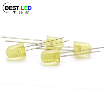 Super Bright 590nm 8mm Yellow LED Clear Light