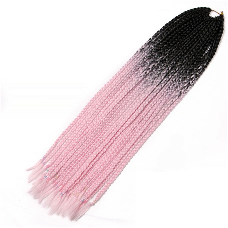 22inch Box Braids with Ends Fan Out Crochet Hair Braids Extension Synthetic Hair Darling Braids Wholesale