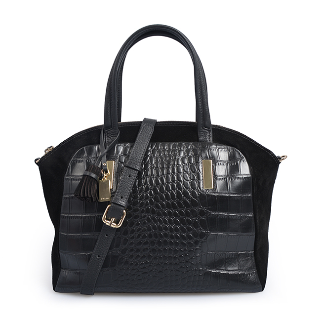 Female Crossbody Shoulder Two-color stitching crocodile handbag