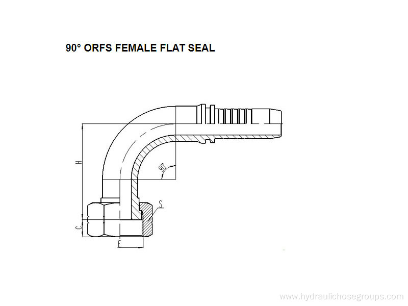 90 Elbow ORFS Female Flat Seal 24291