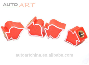 Car truck hot rod atv Playing Cards Spades Shape Tire Stem Cover Red Spades Air Valve CAPS