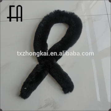 Factory direct wholesale price rex rabbit fur scarf /round rex fur scarf
