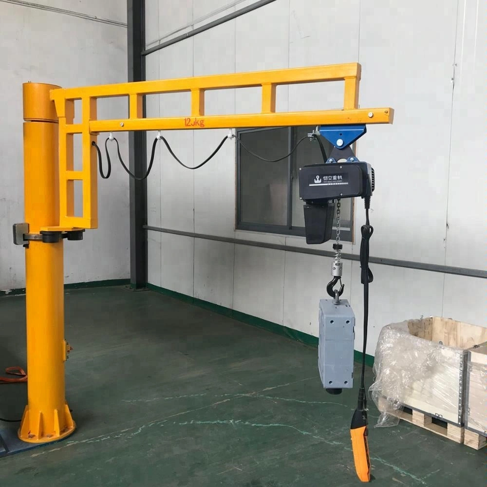 Customized 90/180/270/360 Degree Canlilever Mini Swivel Jib Crane with Hoist Lift for Indoor Andoutside Hot Sale in South America