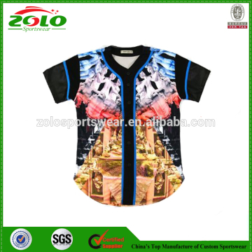 Manufacturer 100% polyester Baseball Jersey Custom