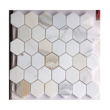 Honed or Polished Hexagon Calacatta Marble Mosaic