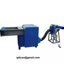 Fiber opening and pillow blowing machine with single nozzle