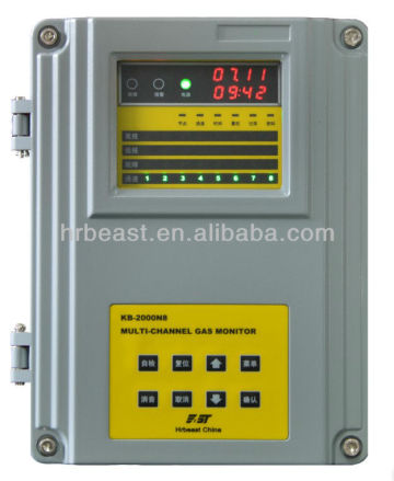 Multi-channel combustible and toxic gas alarm monitoring system