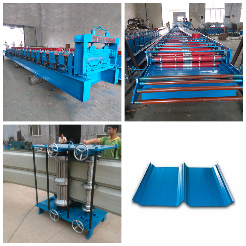 Portable self lock Metal Roofing Roll Forming Machine / Standing Seam Metal Roofing Machine