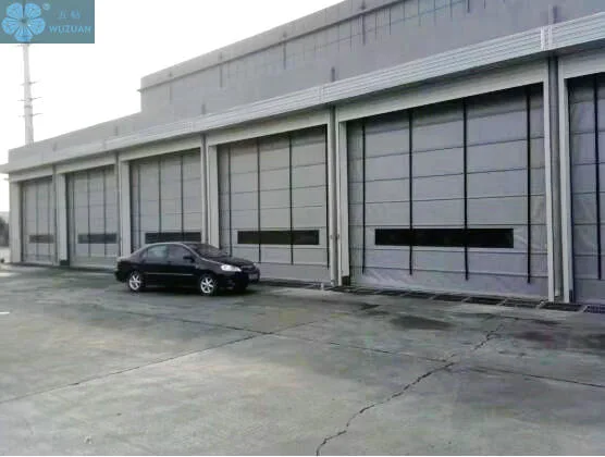 PVC Fabric Stacking Steel Structure Folding Flexible Security High Speed Door for Warehouse