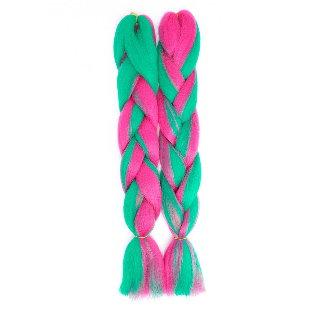 MYZYR Long Ombre Jumbo Synthetic Braiding Hair Braid K anek alon Hair Extensions Rainbow Pink Blonde Purple Crochet Braid MUMUPI