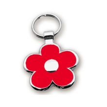 Tag del cane a forma di fiore in metallo personalizzato