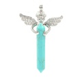 Angel hexagonal column crystal pendant necklace female treatment sharp chakra Pendants Quartz