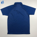 Camisas pólo de mangas curtas de emenda azul