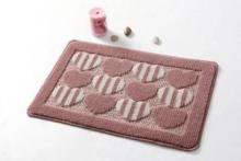 pink hearts style room mat