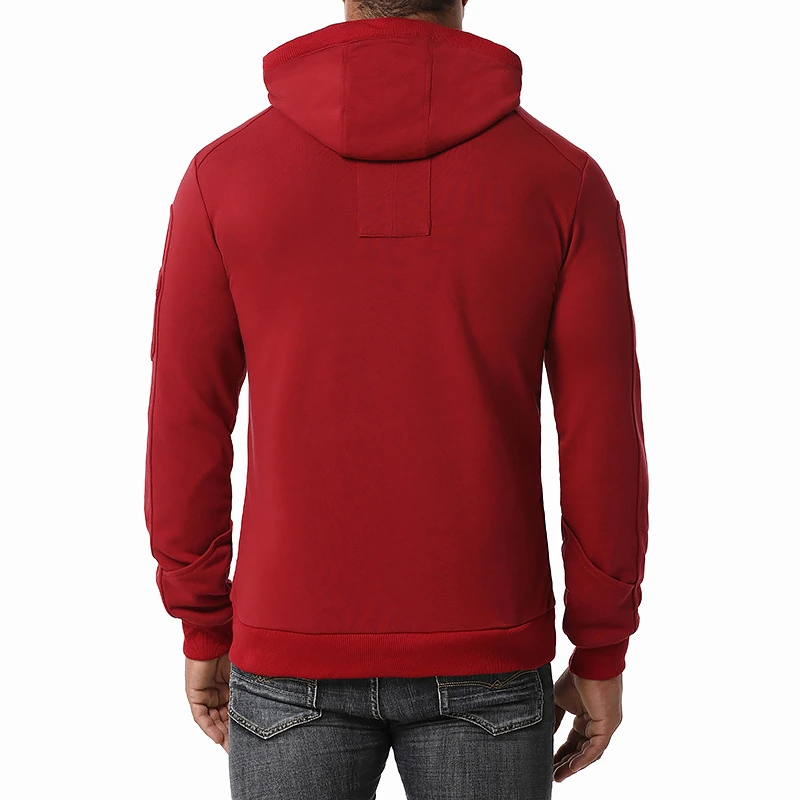 Spring and Autumn Pure Color Warm Cotton Sports Hoodie