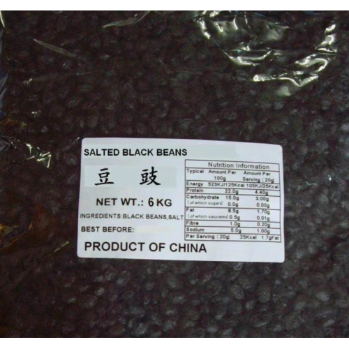 Dry salted black beans 5KG in bag