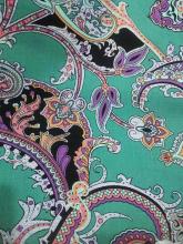 100% Rayon Slub Reactive Printed Fabrics Woman Dress