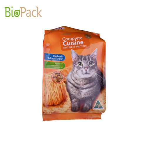 Bolsa de comida para animais de estimação com impressão colorida e bolsa de reforço para ração para peixes com boa vedação