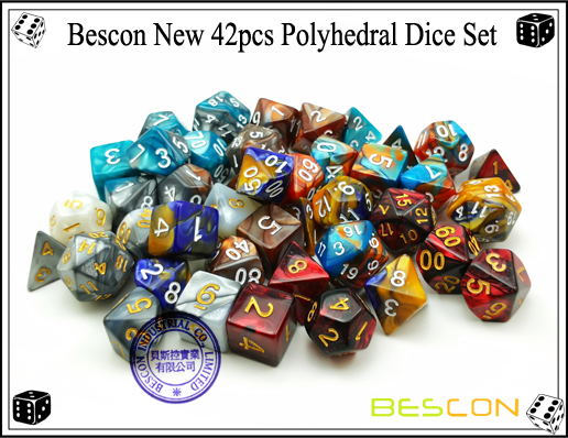 Bescon Neue Polyeder Würfel Set-2 Bescon New 42pcs Polyhedral Dice Set-2
