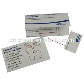 Monofilament tester card