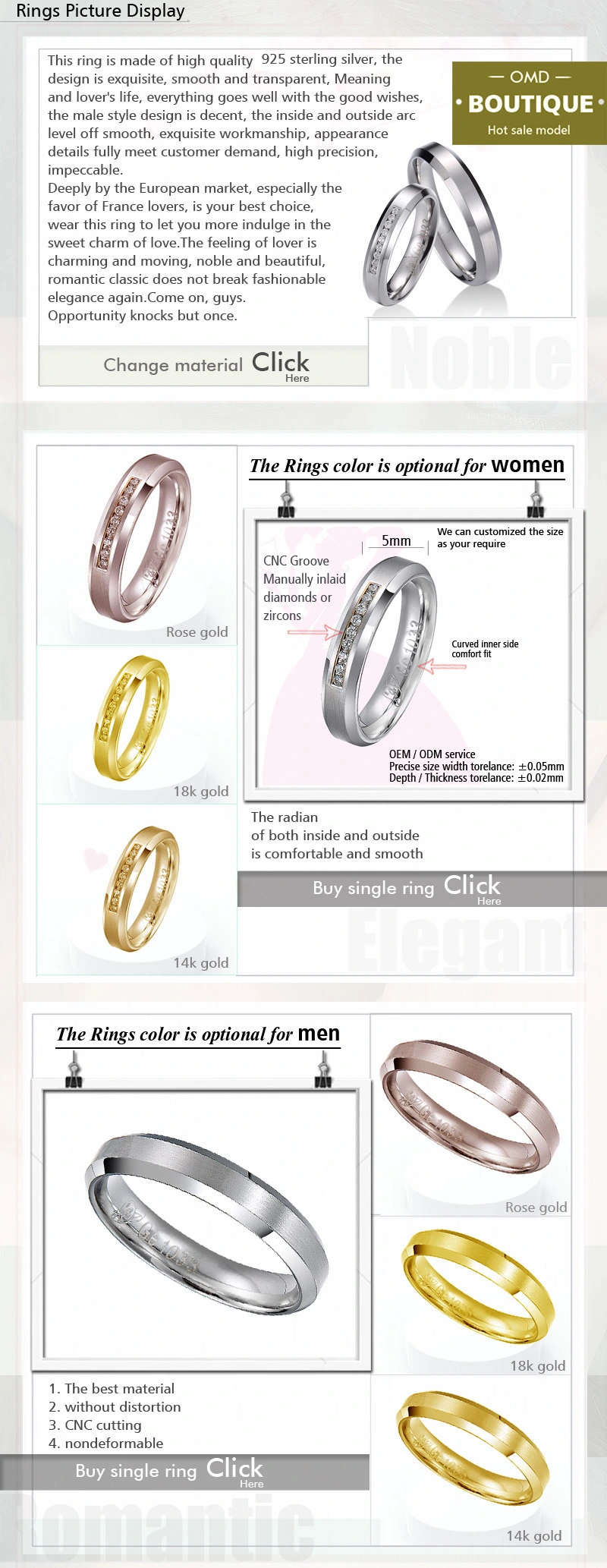 Engagement Ring Diamond Sterling Silver Rings Women