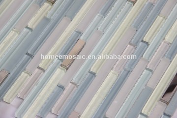 glass strip mosaic wall tile/kitchen backsplash mosaic glass tile