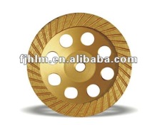 Continuous turbo cup grinding wheel for stone