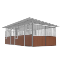Outdoor Horse Stables and Horse Boxes with Roof