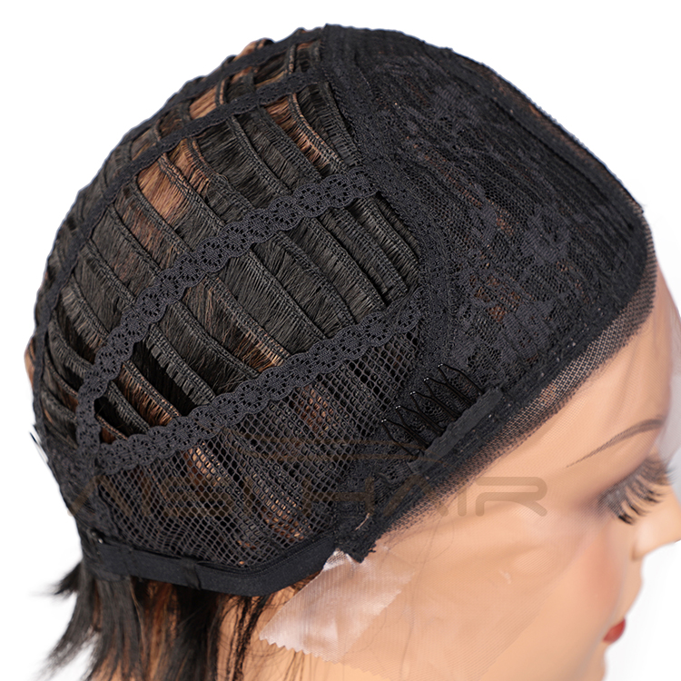 Aisi Hair Top Quality Mixed Black Brown Short Bob Wig Silky Straight Wig Natural Wave Synthetic Cheap Wigs For Black Women
