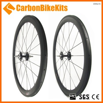 Custom OEM CarbonBikeKits TW50C carbon track bike wheel,50mm clincer wheelset fixed gear