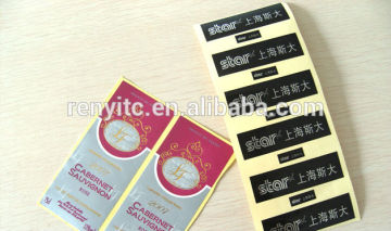 Accept Custom Order and Adhesive Sticker Type self adhesive aluminium labels