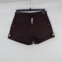 Women's high rise twill denim short