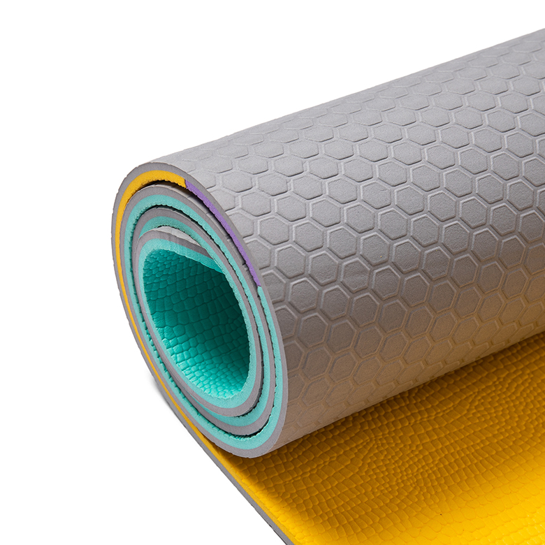 2021 factory direct eco friendly non slip fitness exercise multi color workout tpe yoga mat material