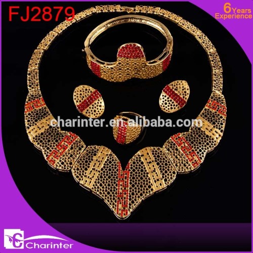 african gold plated jewelry set african fashion bridal jewelry set beautiful jewelry set women jewelry set FJ2879