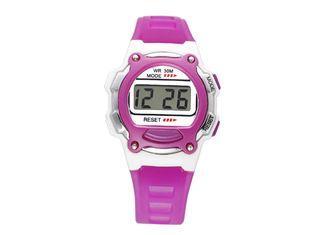 Pink Plastic Alarm Multifunction Ladies Wrist Watch With St