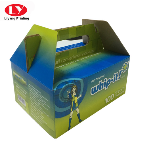 Colorful Corrugated Packing Box With Handle