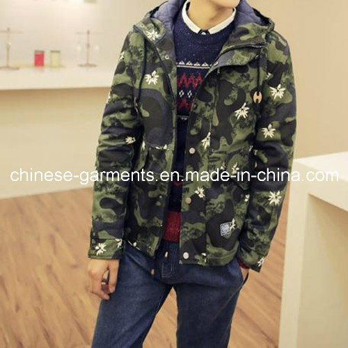 Wholesale Camouflage Printing Men Winter Hoodies Jackets