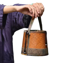 Sustainable Artisan Bamboo Weaving Bag for Travel