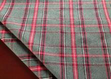 Gray Flannel Fabric Checked Flannel Y/D Cotton (040)