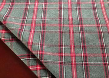 Gray Flannel Fabric Checked Flannel Y/D Cotton (040)