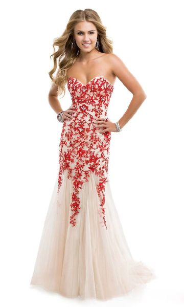 Sweetheart Backless Lace Prom Dresses 2015 Mermaid Wedding Gown