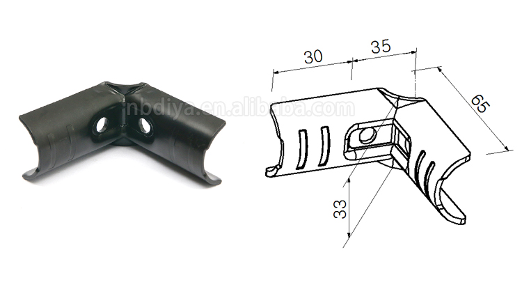 Electrophoresis black Connector and Joints for od28mm lean Tube