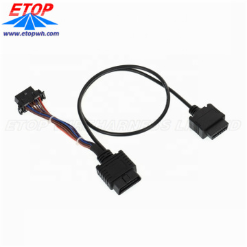 J1962 16pin OBD Molding Habling Harness para camión