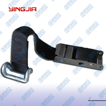 Overcentre buckle with webbing and hook