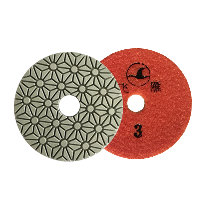3 Step dry &wet diamond polishing pad 4 inch for stone concrete